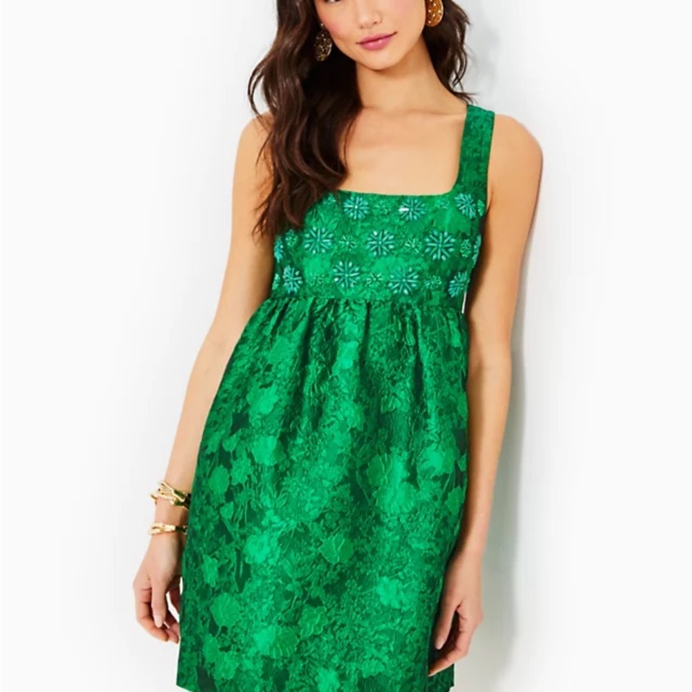 Lilly Pulitzer Bellami Embellished Floral Jacquard Dress